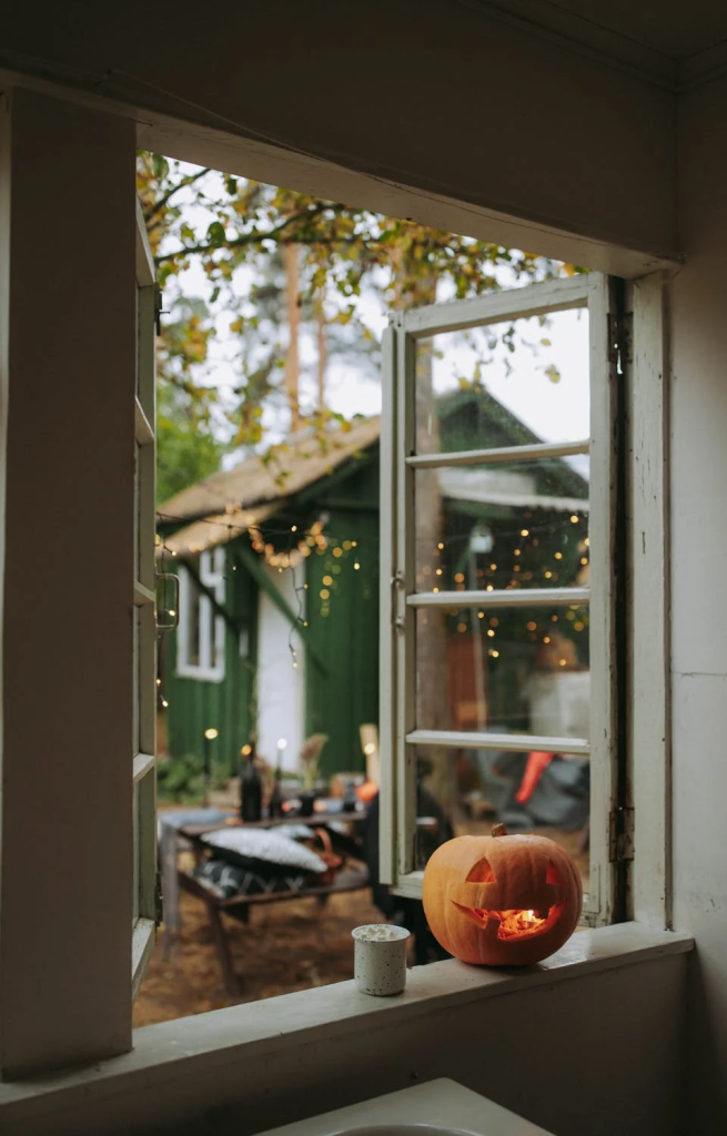 window frame in a room