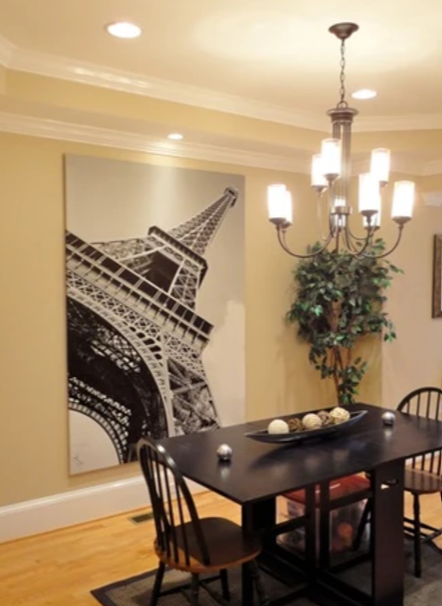 Light-colored hardwood flooring in a modern living room